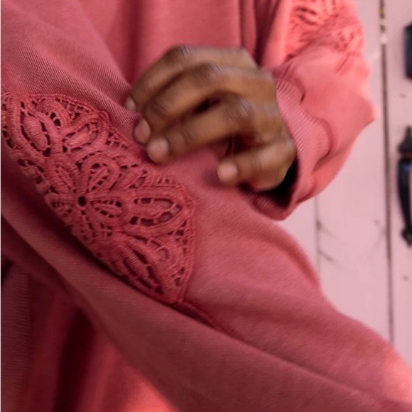 Aerie Keep It Light Crochet Crew Sweatshirt - Picture 7 of 12